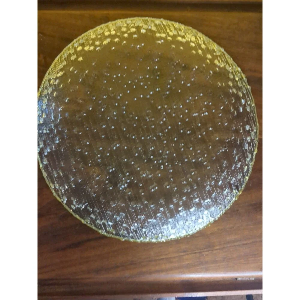 Artistic Accents Clear Bubble Glass Platter – 12.75